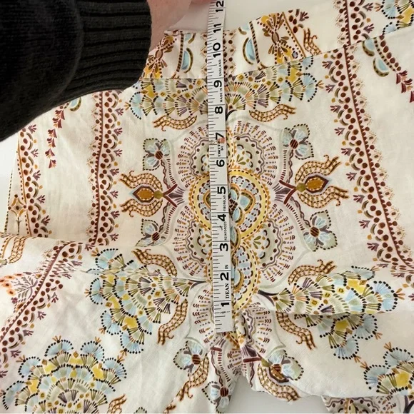 ZARA High-Waisted Boho Linen-Blend Wide Leg Pants - Size S EUC - Picture 10 of 13